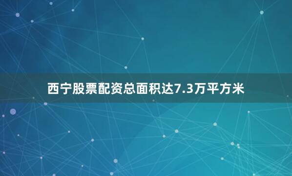 西宁股票配资总面积达7.3万平方米