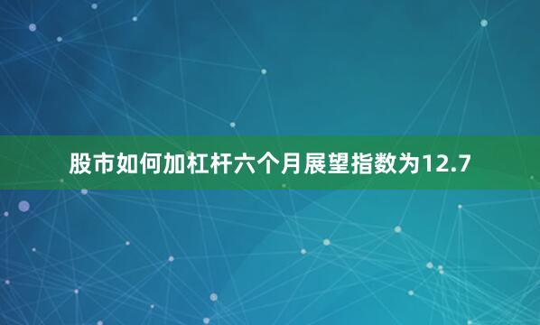股市如何加杠杆　　六个月展望指数为12.7